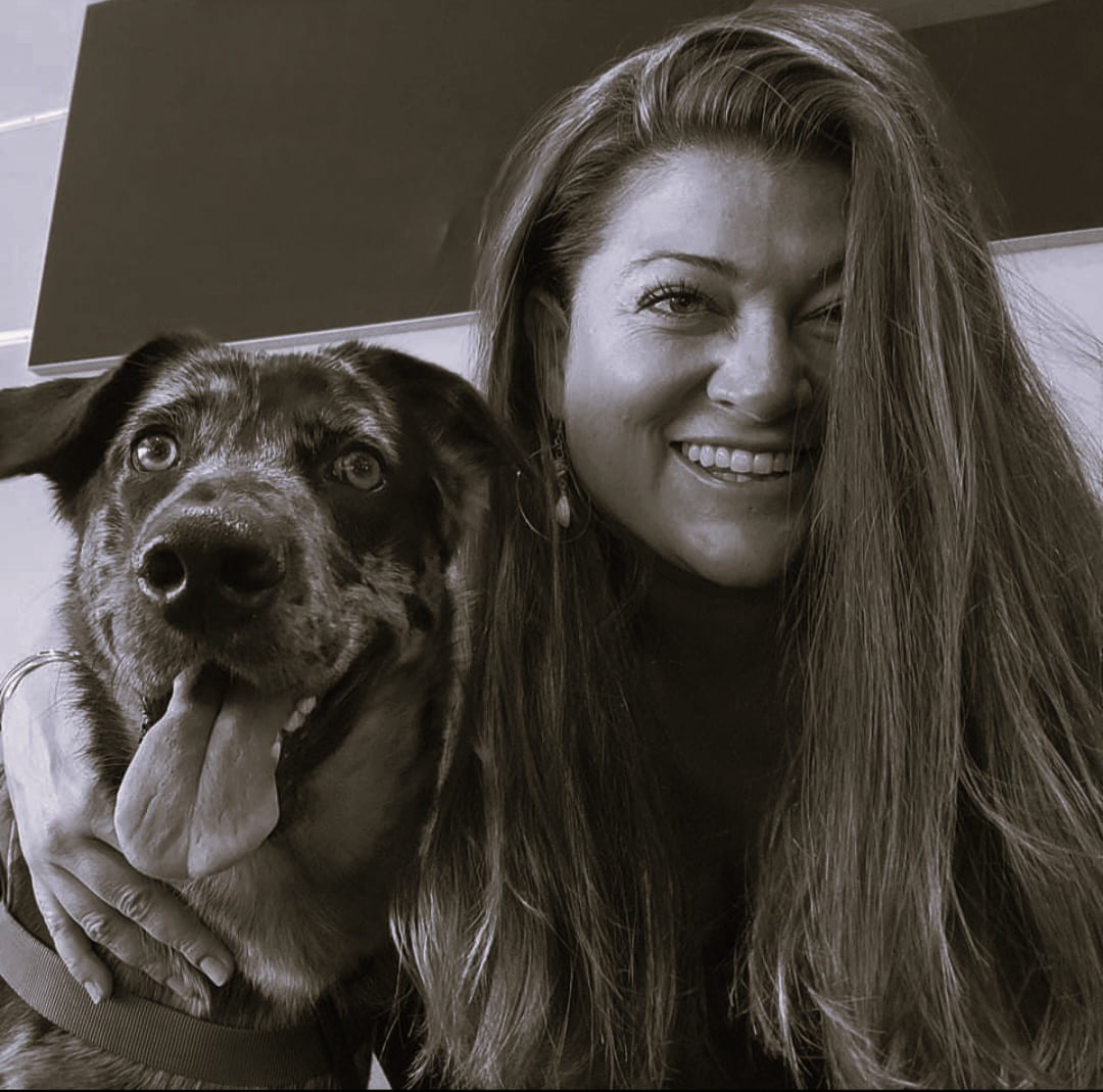 Casey Bond with her dog Zeke